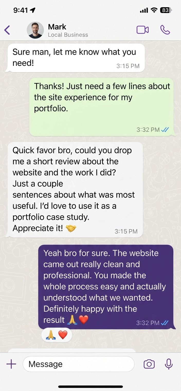 Client testimonial from Archie Nolan