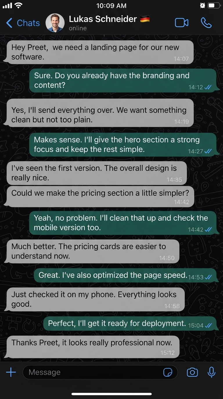 Client testimonial from Lukas